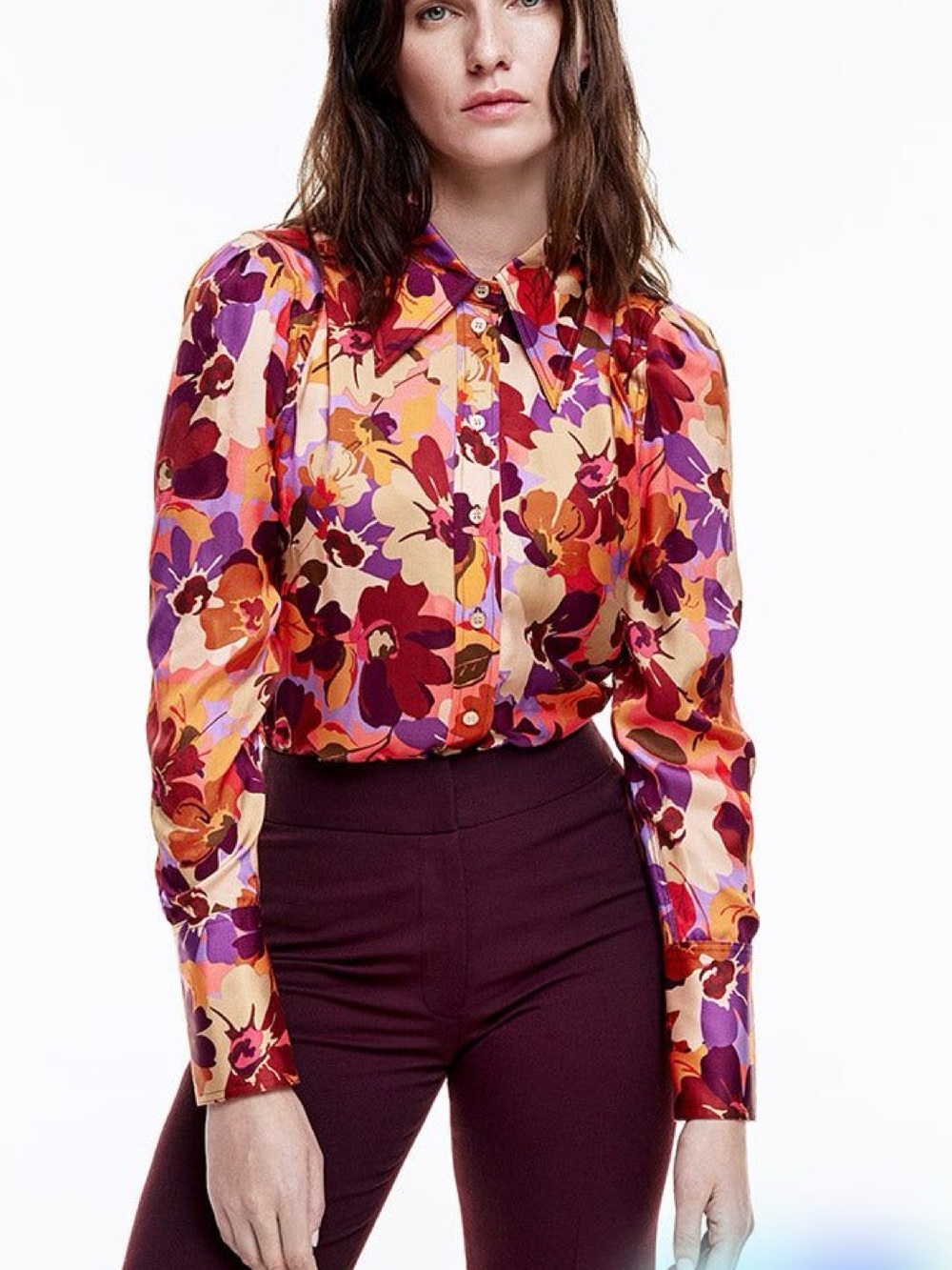 Smythe Garnet Floral Blouse
